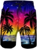Men's Summer Sports Shorts Quick Drying Pants Sport Pants Coconut Tree Print Beach Pants Gym Pant Workout Pant Men Women Shorts 1