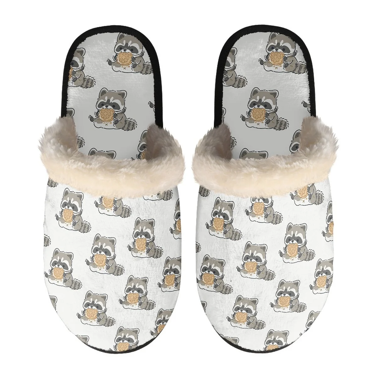 

Легкие женские тапочки с рисунком живого енота, зимние теплые тапочки для помещений, удобные нескользящие женские тапочки для спальни