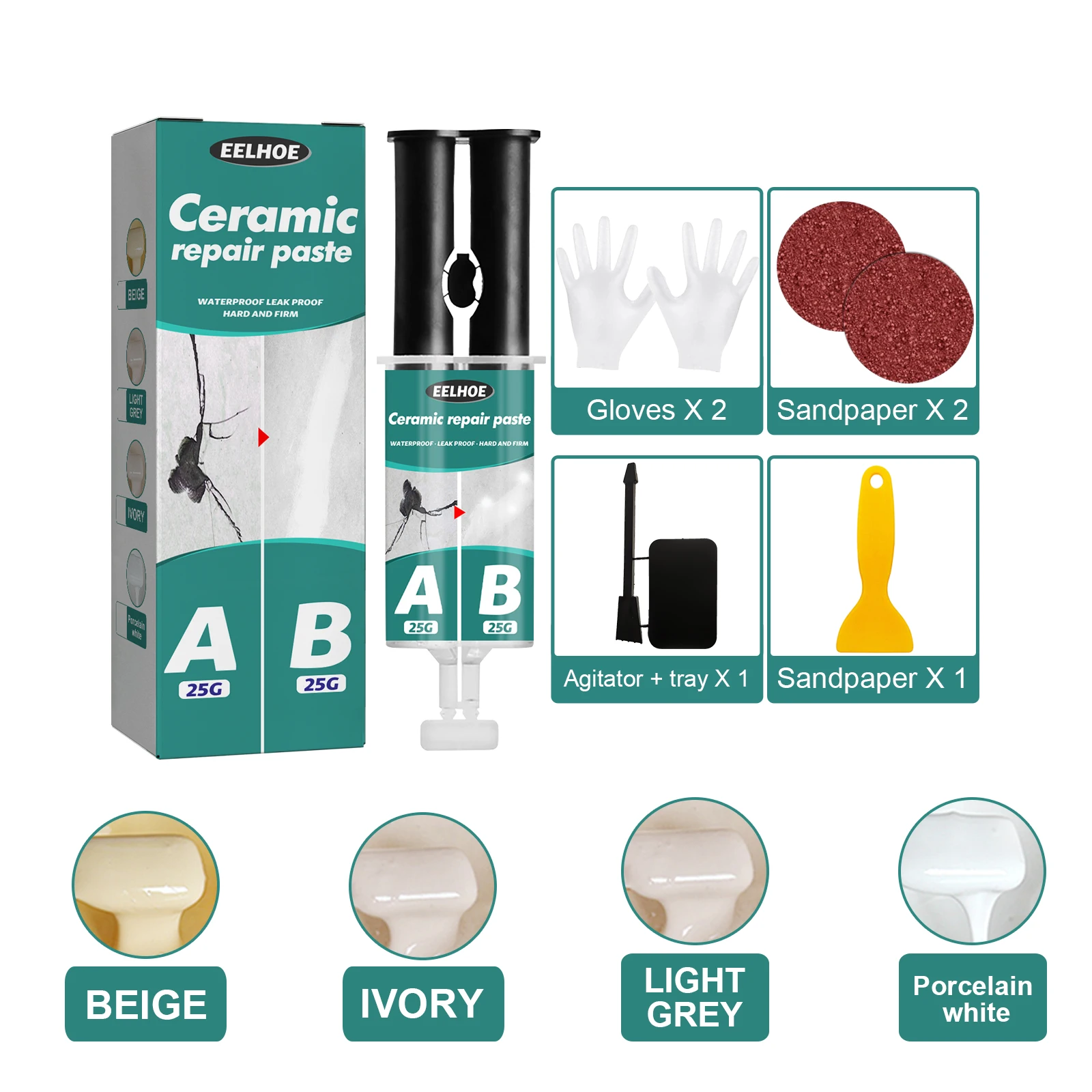 EELHOE Tile Repair AB Glue Set Ceramic Tile Multi Functional Maintenance Glue Ceramic Marble Tile Crack Repair And Filling Glue