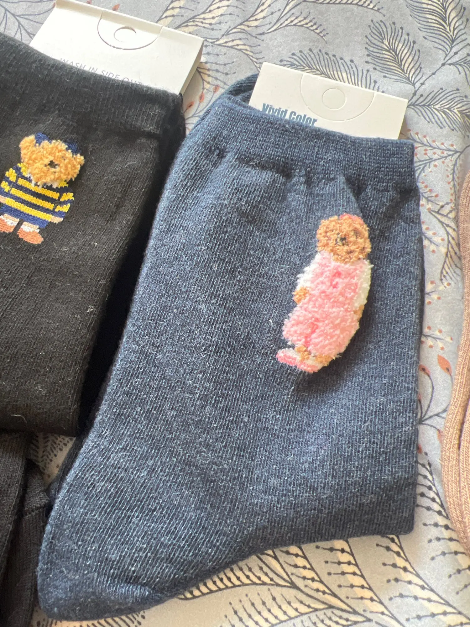 Cute Cartoon Teddy Bear Socks for Women photo review