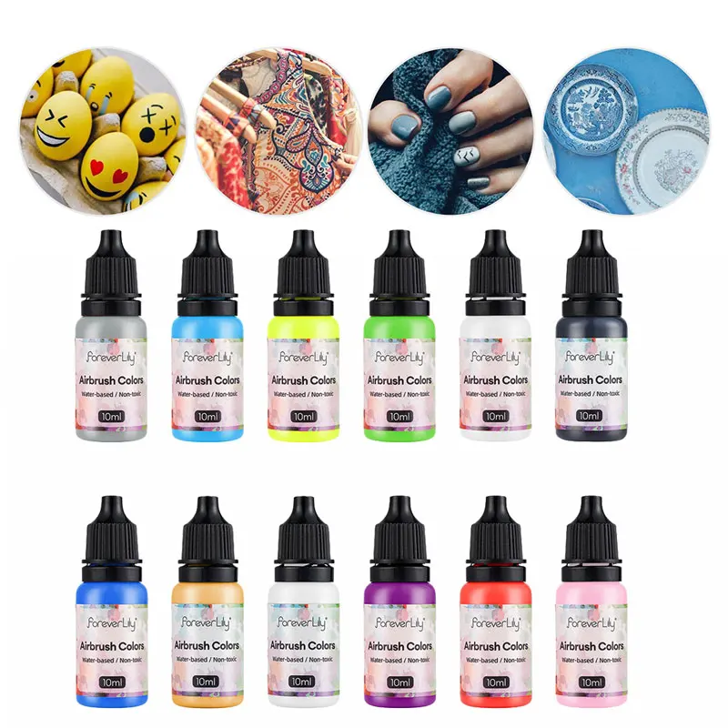 12pcs Nail Polish Paint Airbrush Nail Ink Use For Airbrush Spray Gun Color Painting Stencil Making Hollow Pattern Nail Art Tools 1