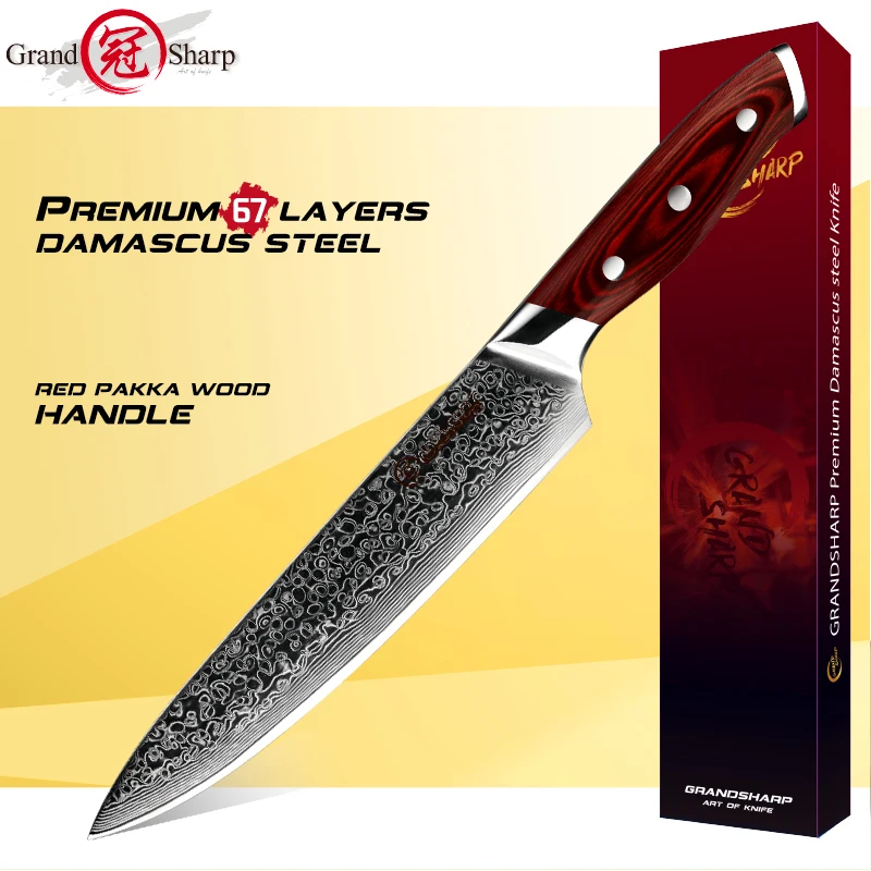 Chef Knife Damascus 67 Layers Japanese Steel Vg10  Stainless Steel Kitchen  Knives - Kitchen Knives - Aliexpress