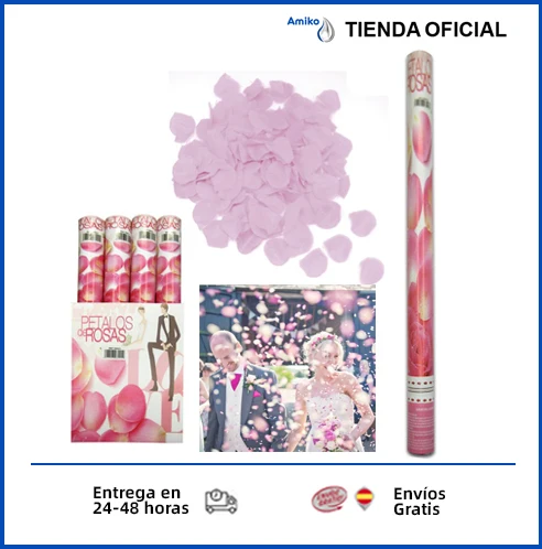 Lanzaconfeti pack save. Lanzaconfeti for events. Rose petals for wedding. Artificial rose petals. Birthday, launches confetti 80cm Packs of 12 or 48 units of white butterfly Canyon or rose petals. Rose petals 48 PCs