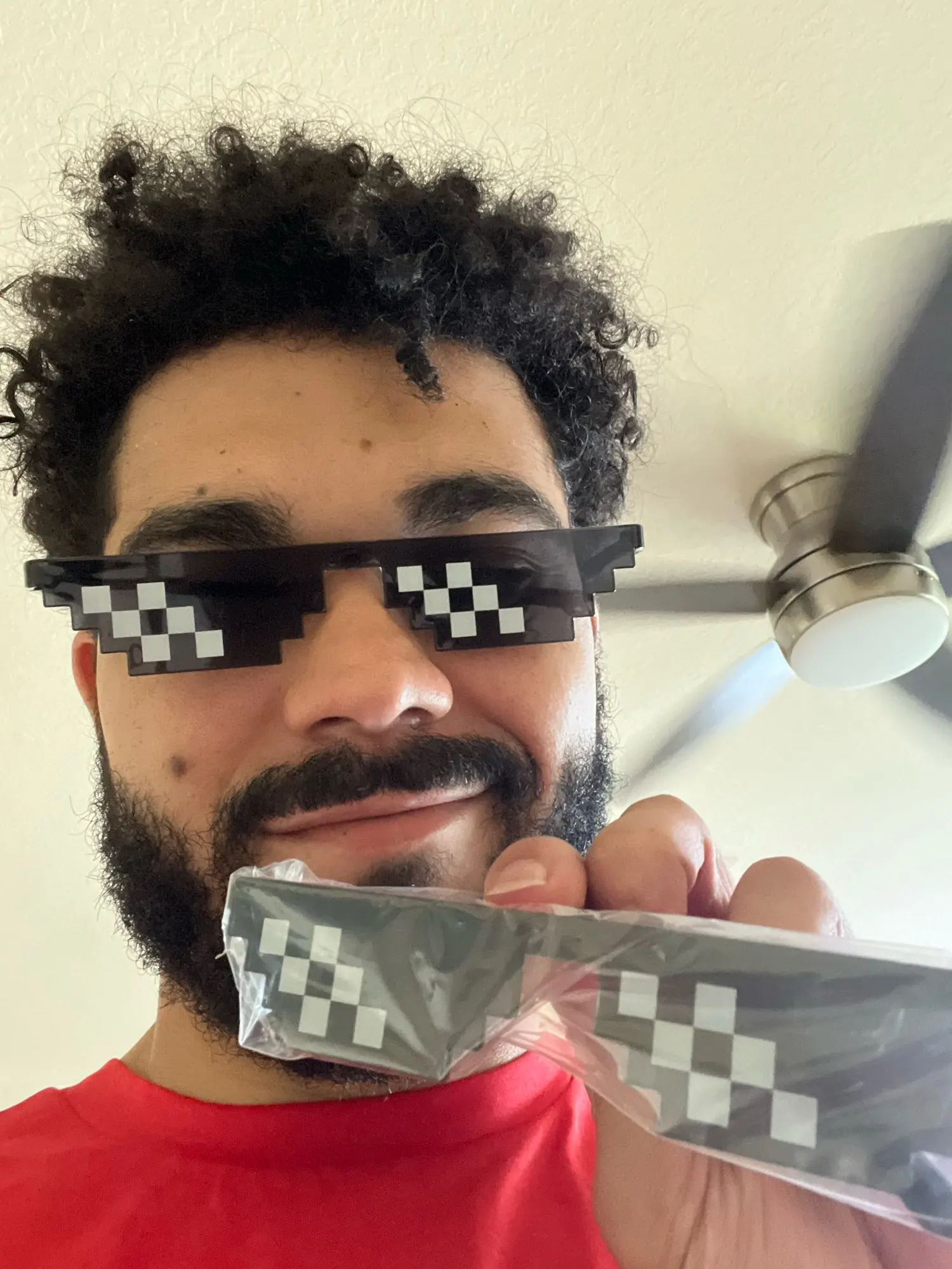 Pixelated Mosaic Sunglasses - Retro Gaming Style Eyewear photo review