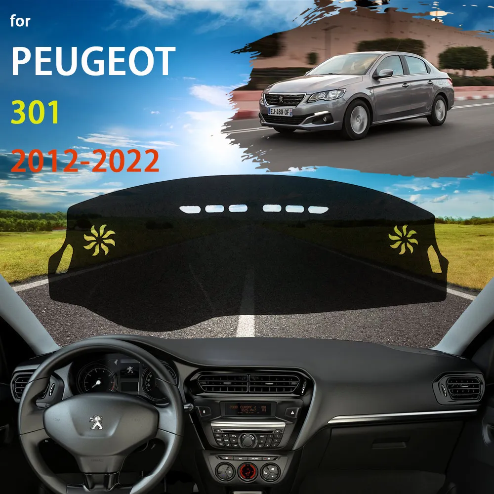 

Противоскользящий коврик для Peugeot 301, Citroen C-Elysee, IKCO, тара 2012 ~ 2022, накладка на приборную панель, Солнцезащитный коврик, защитный ковер 2013 2014