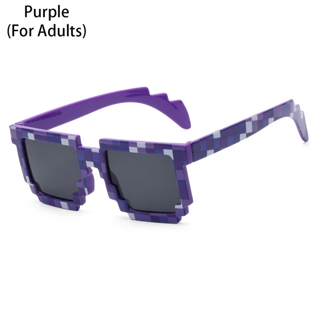Hot Fashion Cosplay Sunglasses Adults Kids Action Game Toy Minecrafter Square Pixel Mosaic Glasses Toys Children Gift the office funko pop Action & Toy Figures