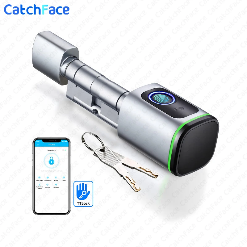 Smart Lock Cylinder Fingerprint Rfid European Door Lock Cylinder