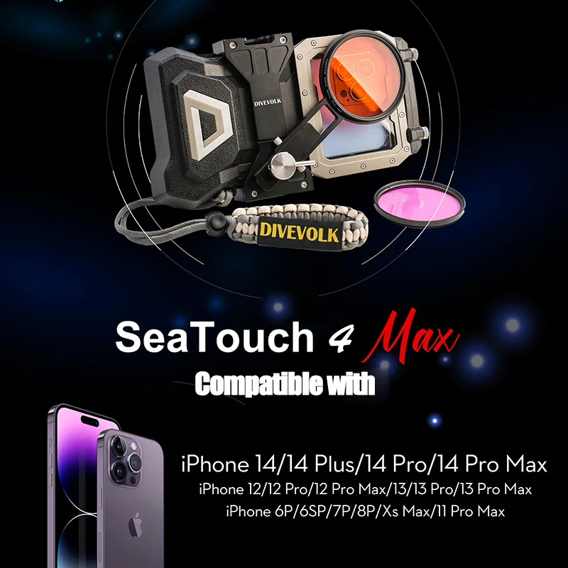 DIVEVOLK SeaTouch 4 Max Waterproof Phone Housing Underwater