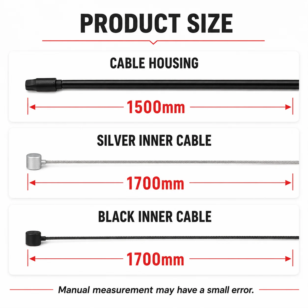 Premium Bike Shift Cable Kit with Durable Derailleur Housing and Stainless Steel Inner Wire