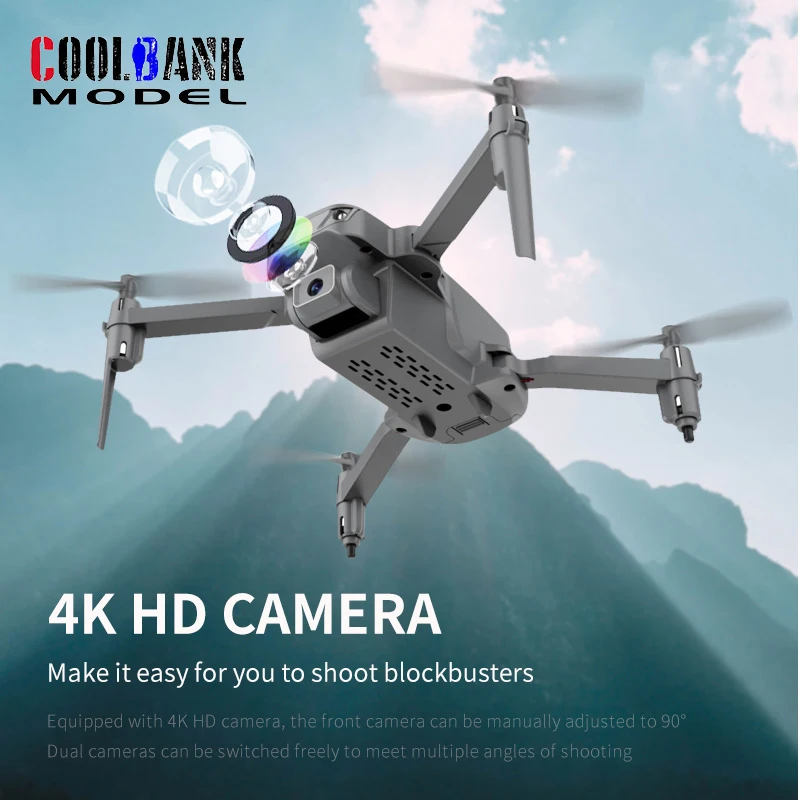 

S17 RC Drone Folding Quadcopter Kids Toys HD 4K Mini Drones With Camera WIFI/APP 2.4Ghz Remote Control Airplane Gifts COOLBANK