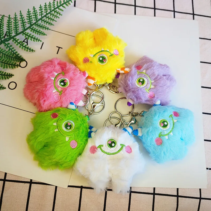 

9Cm New Arrival Cartoon Anime Character Kawaii Big Eyes Monster Backpack Keychain Pendant Plush Toy Christmas Gift For Children