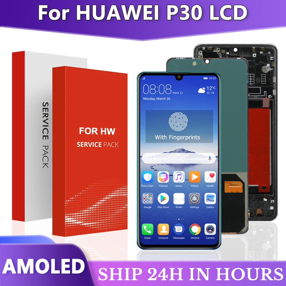 Pannello Schermo Oled P30 Con Impronta Digitale Per Huawei P30 Lcd Ele-L29 Ele-L09 Ele-L04 Display + Touch Screen Digitizer Assembly