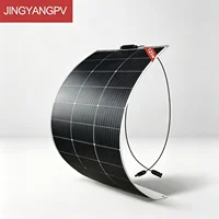 Panneau solaire flexible 125W 18V, panneau solaire monocristallin portable haute efficacité, étanche, léger pour la charge de batterie 12V, camping-car, bateau, toit de maison, camping, utilisation hors réseau 1