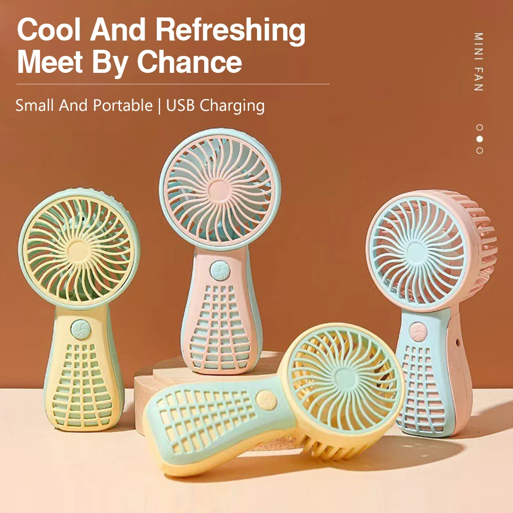 

USB Mini Fan Portable Rechargeable Handy Fan Size Low Noise Small Electric Fan Student Dormitory Portable air conditioner