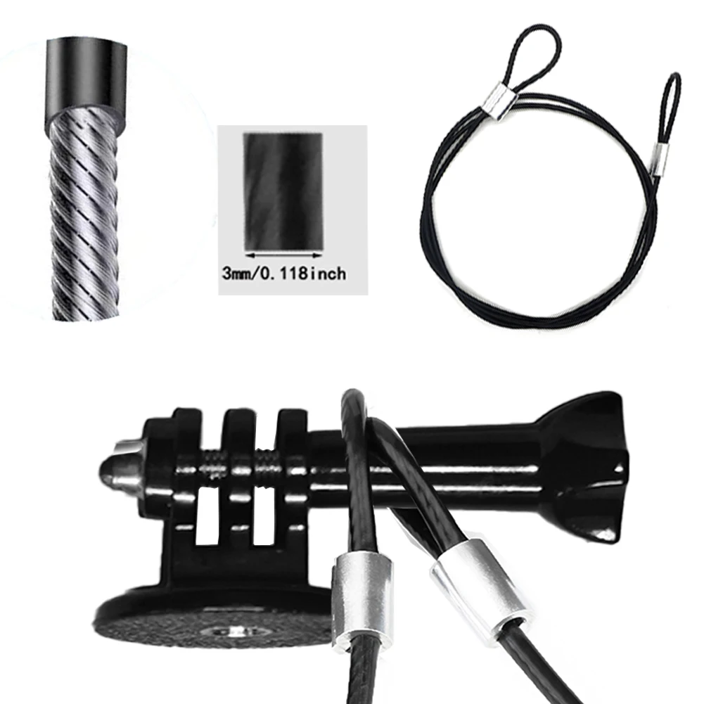 MYOBO Universal Camera Safety Lanyard for GoPro Hero/Insta360/DJI/SJCAM -  Anti-Drop Stainless Steel Tether for Extreme Sports - AliExpress