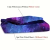 2/3pcs Vibrant Purple Galaxy Space Star Aviation Nebula Fitted Sheet Set - Soft, Breathable, Comfortable, Deep Pocket Mattress 2