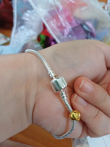 Joyería fina Original hecha a mano de lujo, pulsera de plata de ley 925 con dijes, pulseras suaves y lisas de hueso de serpiente para mujer photo review