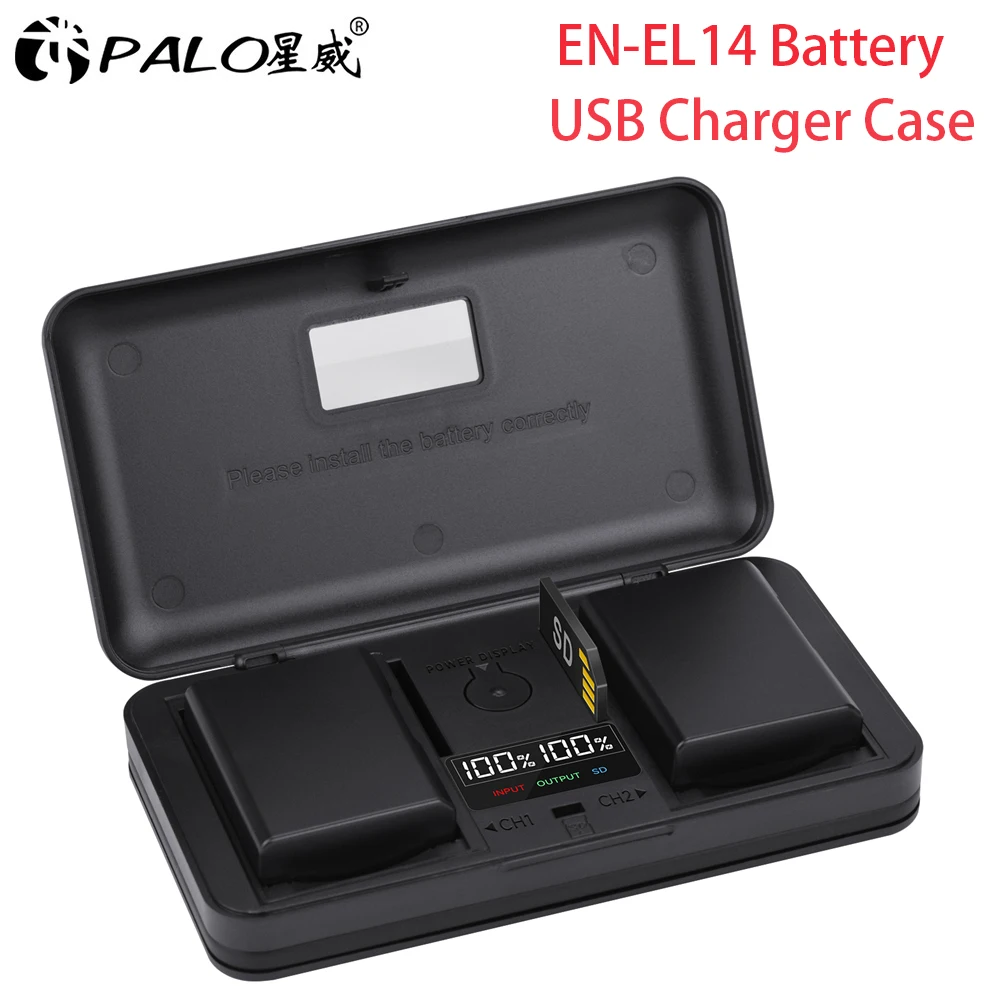 EN EL14 EN EL14a EN EL14 Battery Charger Case,SD Card reader Storage