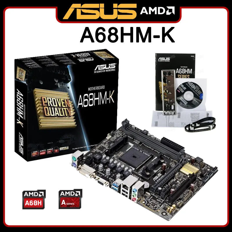 Soquete fm2/fm2 + placa mãe para amd a8 6600k asus A68HM K placa mãe