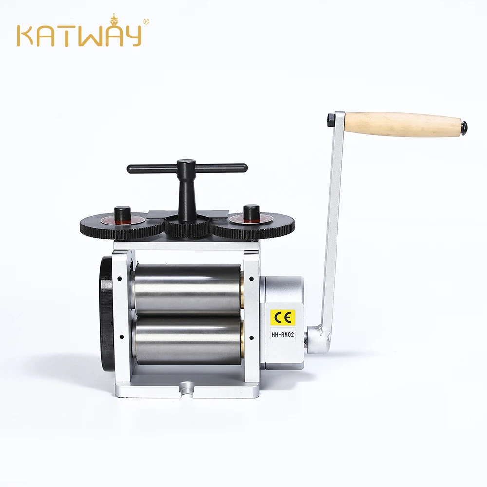 KATWAY 실버 롤링 밀 보석 공예 조각기 도구 링 제작, 주얼리 타각기, 130mm 플랫 메탈 골드 HH-RM02D
