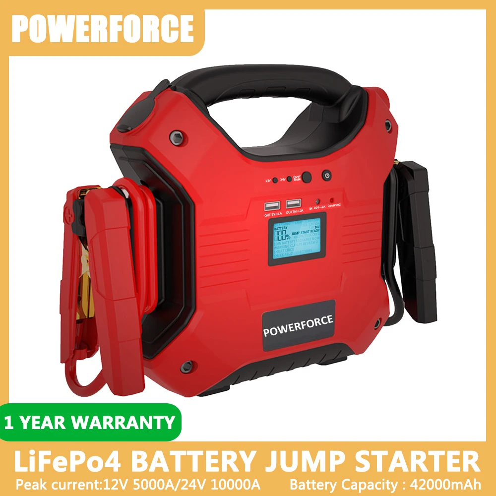 Potente Dispositivo Di Avviamento Portatile Per Auto Jump Box Power Bank Per Auto Batteria Ausiliaria Per Booster A Lungo Raggio 12V/24V Truck Jump St