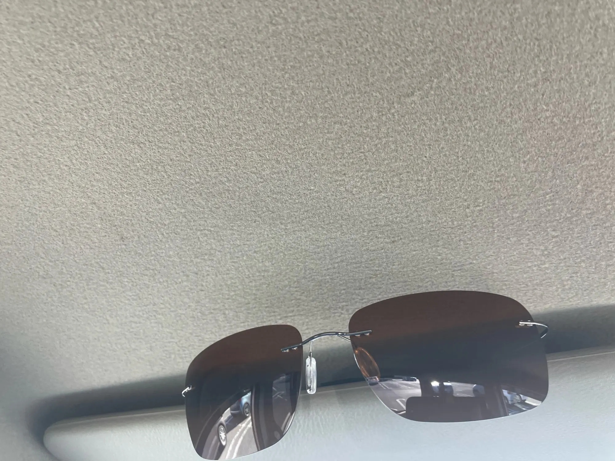 Cool Titanium Rimless Sunglasses photo review