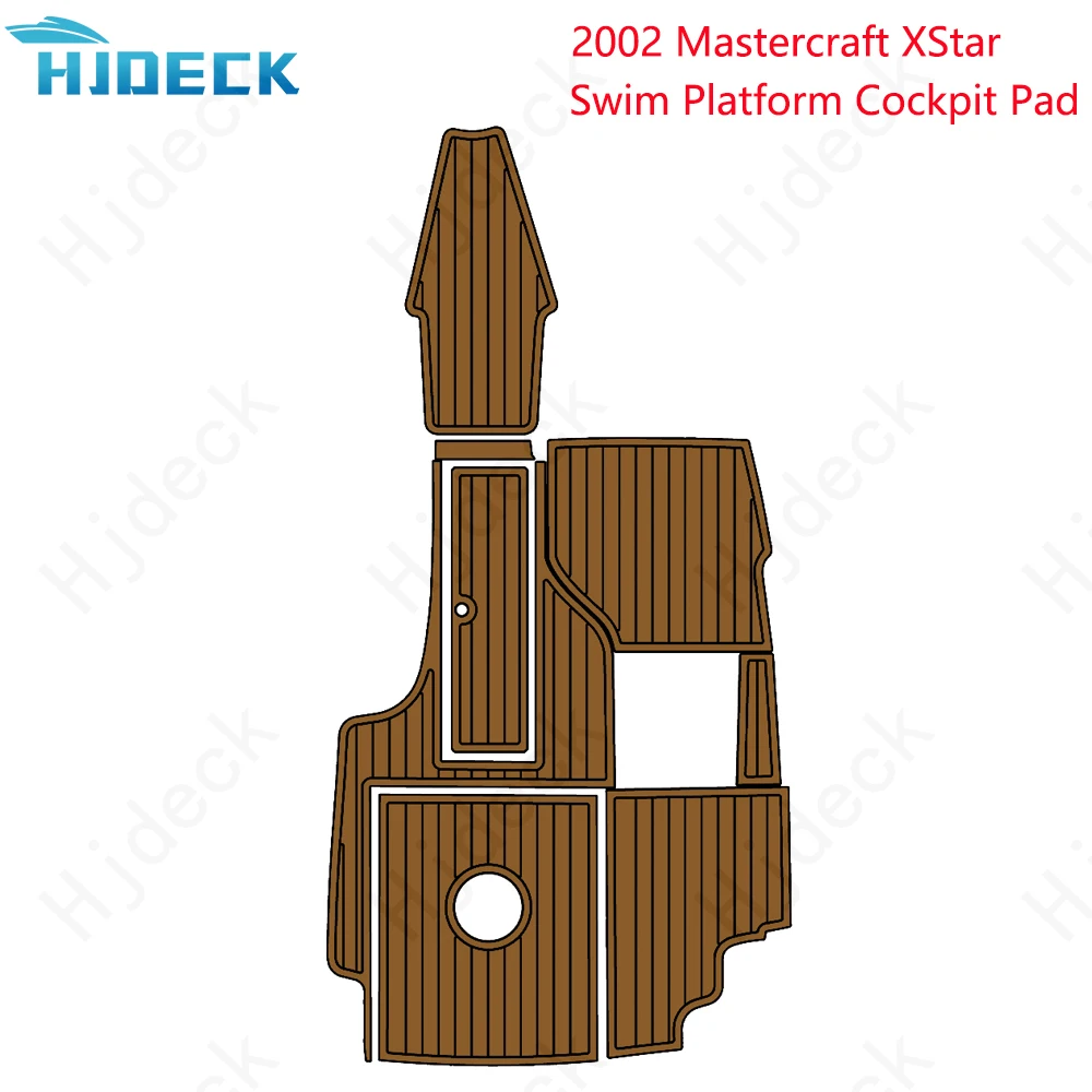 

2002 г., Mastercraft XStar, плавающая модель, лодка, EVA пена, Тиковый напольный коврик, коричневый