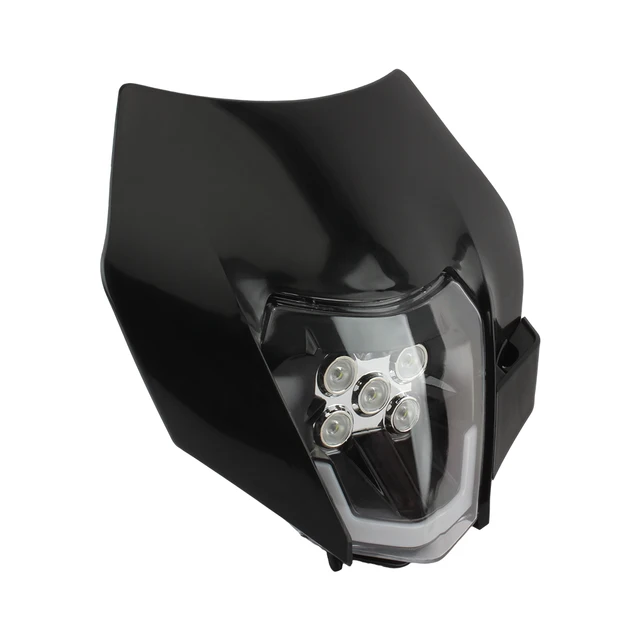For KTM Motorcycle LED Headlight 2014-2016 XC SX XCW EXC 125-500 Accessories Enduro Motocross Headlamp Assembly Mask Fairing
