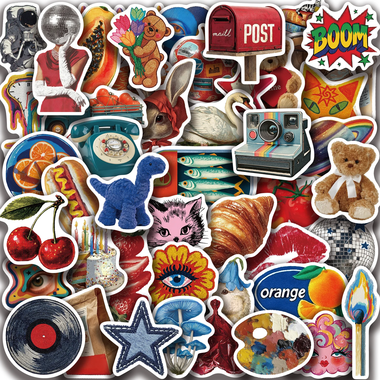 50PCS Vintage Y2K Aufkleber Cartoon Laptop Landschaft Gepäck Mode Nostalgie Skateboard Hause Zimmer Graffiti Aufkleber ﻿ – Detail 3