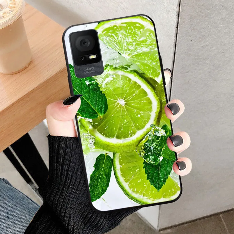 Shockproof Black Silicone Phone Case - 6.6 Protective Back Cover Bumper Shell