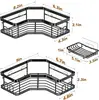 3 - Pack Black Corner Shower Caddy Organizer. Shelves Storage Rack for Bathroom Countertop. Ideal for Home Decor 6