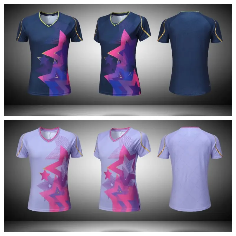 Badminton Shirt Men Women Table Tennis Clothing Child Boys Short Sleeve Golf Ping Pong Polyester Jersey Print Tee