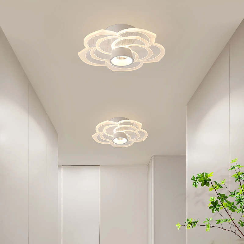 

White Acrylic LED Ceiling Light Hallway Light Modern Personality Creativity Living Room Dining Room Kitchen Bedroom Lighting
