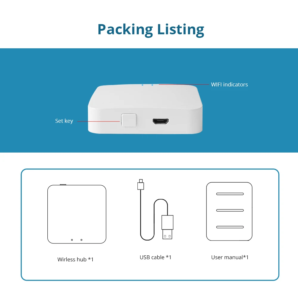 Smart Life Home Bridge Tuya Zigbee Wireless Hub Remote Control Door Sensor Smoke Sensor TH Water Leakage smart door sensor smart smoke detector smart water leak sensor