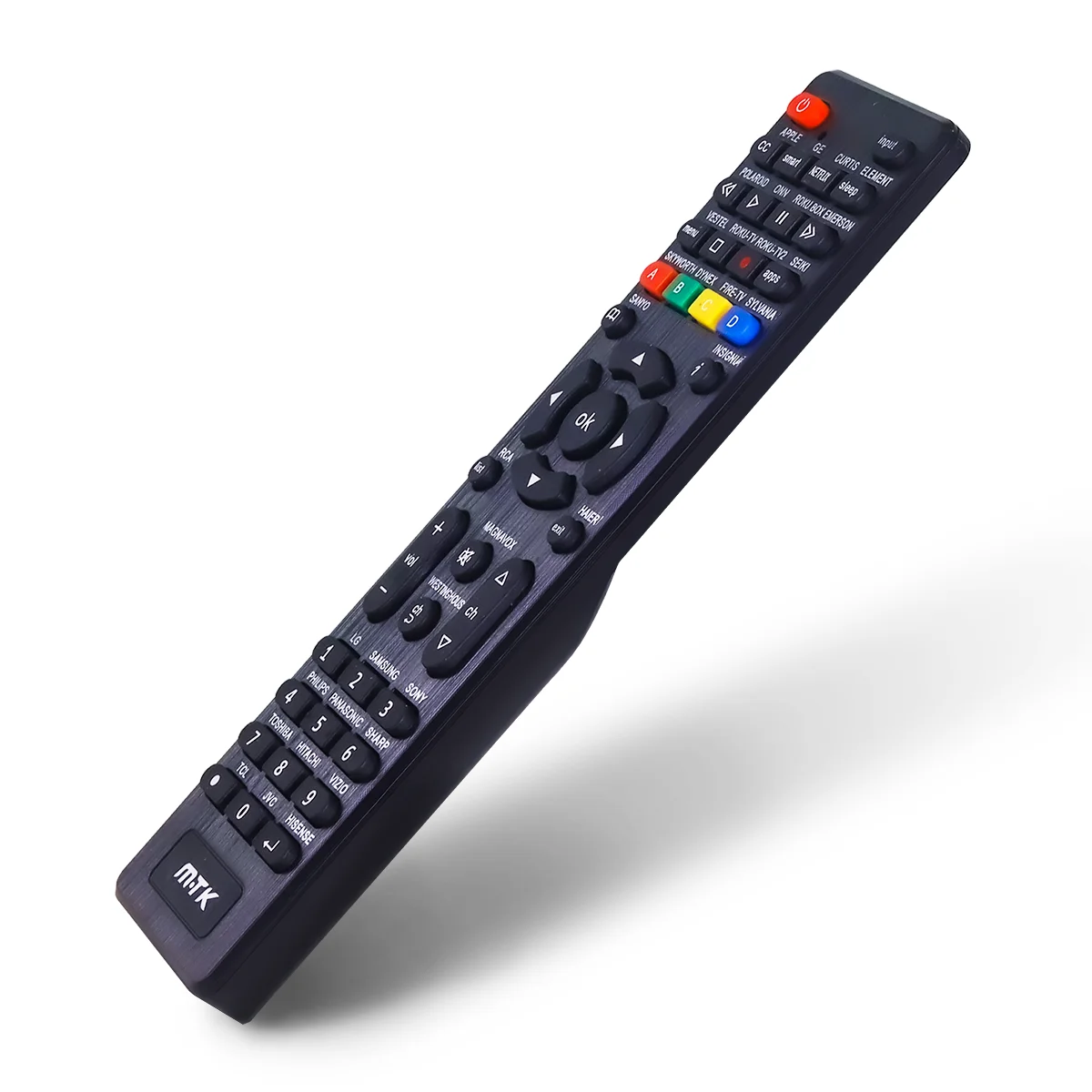 Mtk Smart Universal Remote Control with Ir Technology, Compatible with Samsung/Lg/Sony/Philips/Roku/Apple/Hisense/Tcl and More, Direct Access Keys (Netflix, Smart, Apps), 10m Range and 0.3S Response, Abs Material