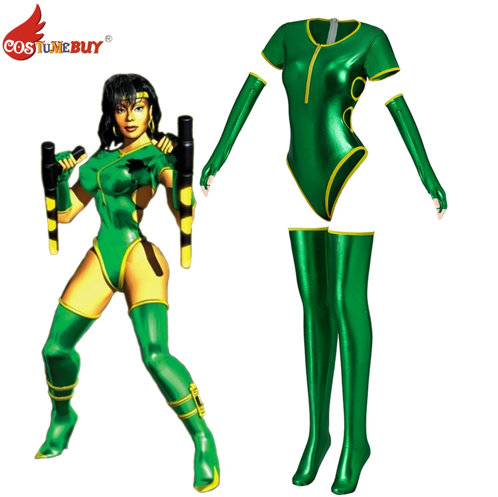 Costumebuy Killer Instinct Game Black Orchid Costume Cosplay Sexy Adult Tank Tuta Green Fighters Completi Da Donna