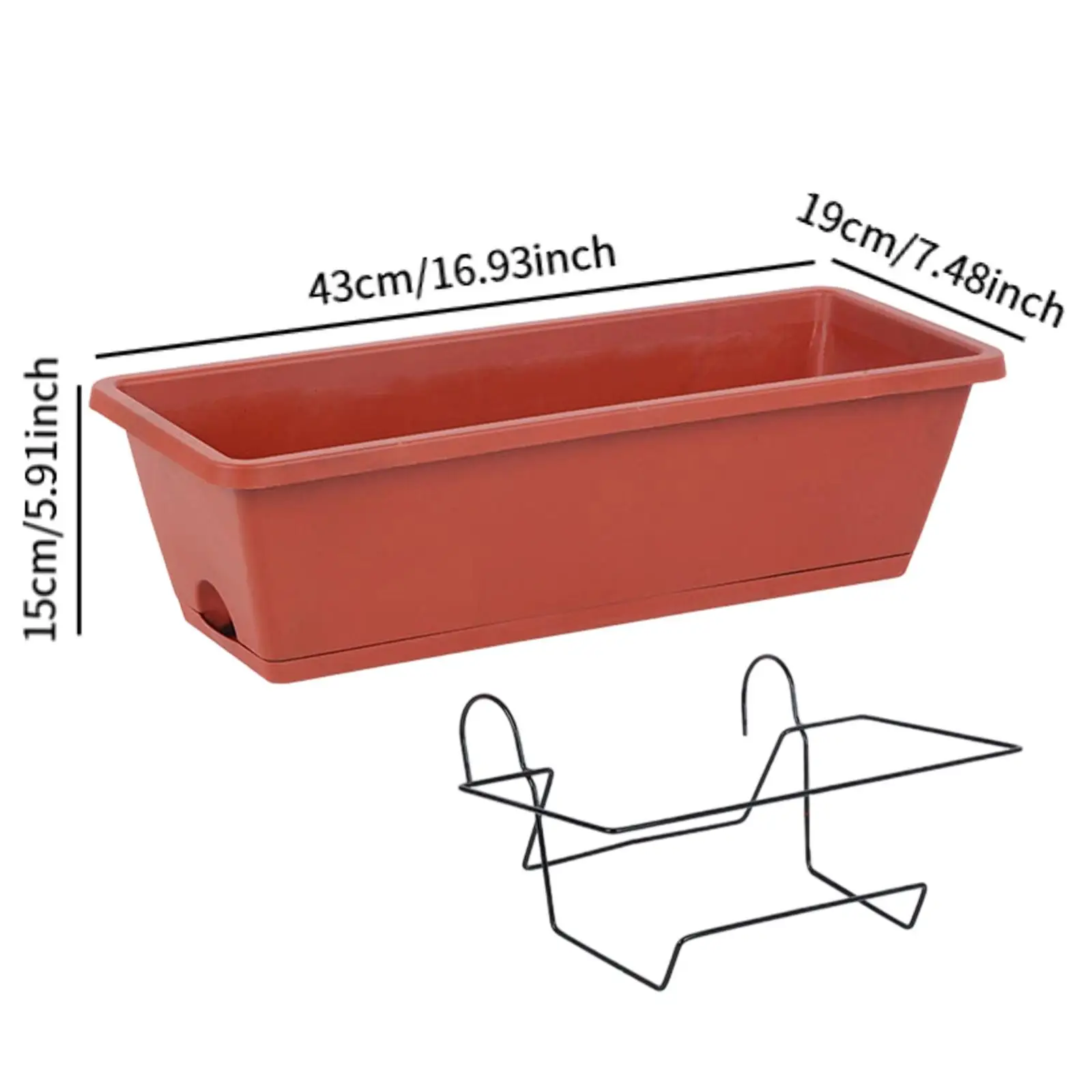 תליית סיר פרחים עם וו מתכת גינה חיצונית גן סיר מרפסת עץ למרפסת כניסה למרפסת ירקות