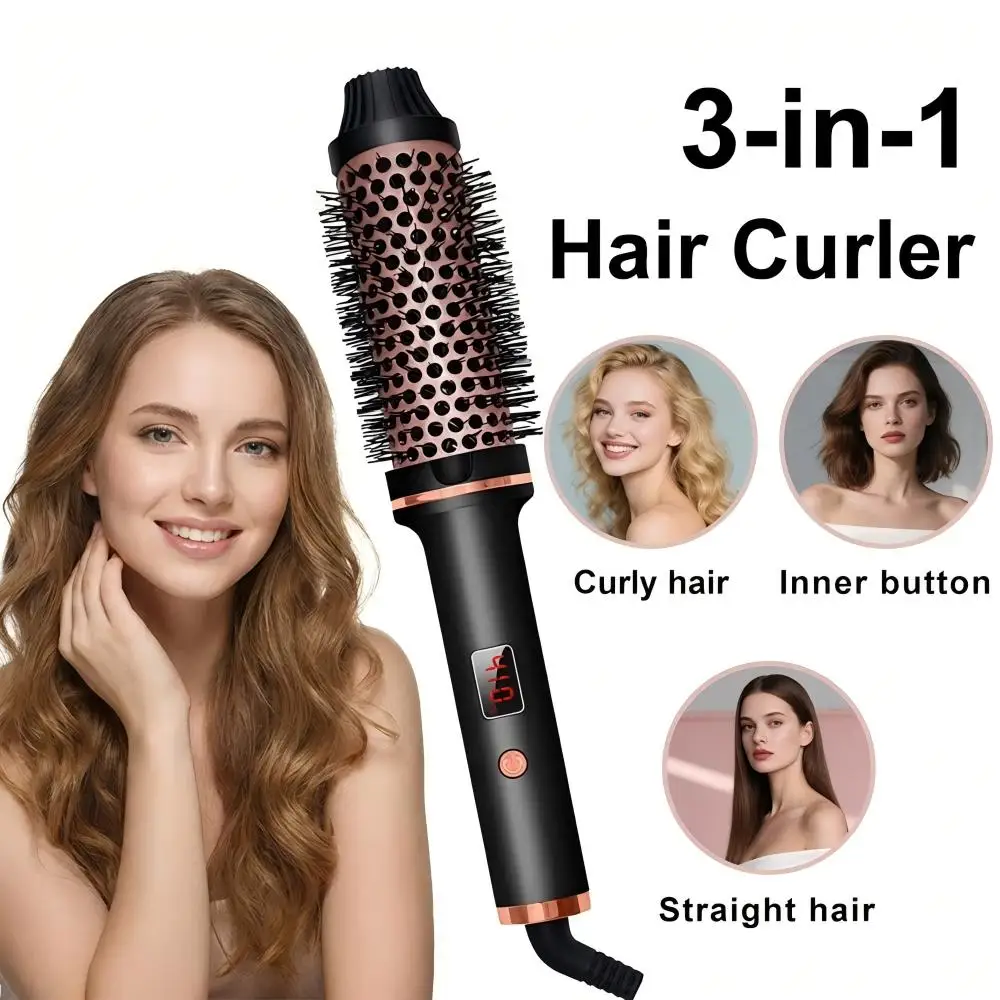 Multi-purpose Hair Curler & Straightener 3 in 1 Iron Ceramic Hair Crimper Dual PTC Hair Straightening Curling Hairdressing Tools