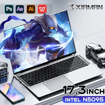 17.3" Gaming Laptop Computer PC Windows 11 Pro Intel Celeron N5095 Laptops Discrete Graphics 16GB DDR4 1TB SSD Notebook PC Gamer 1