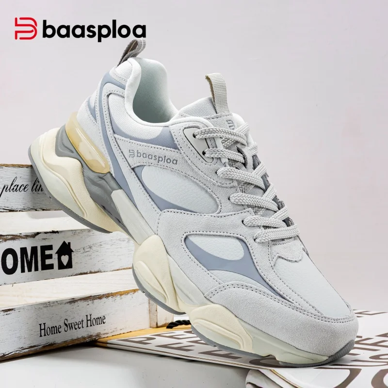 Baasploa – chaussures de marche confortables pour hommes, baskets décontractées en cuir, nouvelle mode, chaussures de sport, amortissantes, antidérapantes 1 Baasploa – chaussures de marche confortables pour hommes, baskets décontractées en cuir, nouvelle mode, chaussures de sport, amortissantes, antidérapantes 1