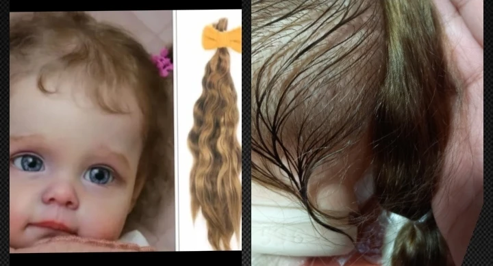「natural curly hair」Witdiy brand reborn doll wig mohair is as soft as lanugo hair and uses safe dyes, so feel free photo review