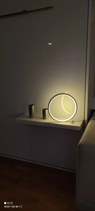 Desk Lamp Black 25CM LED Table Lamp Circular photo review