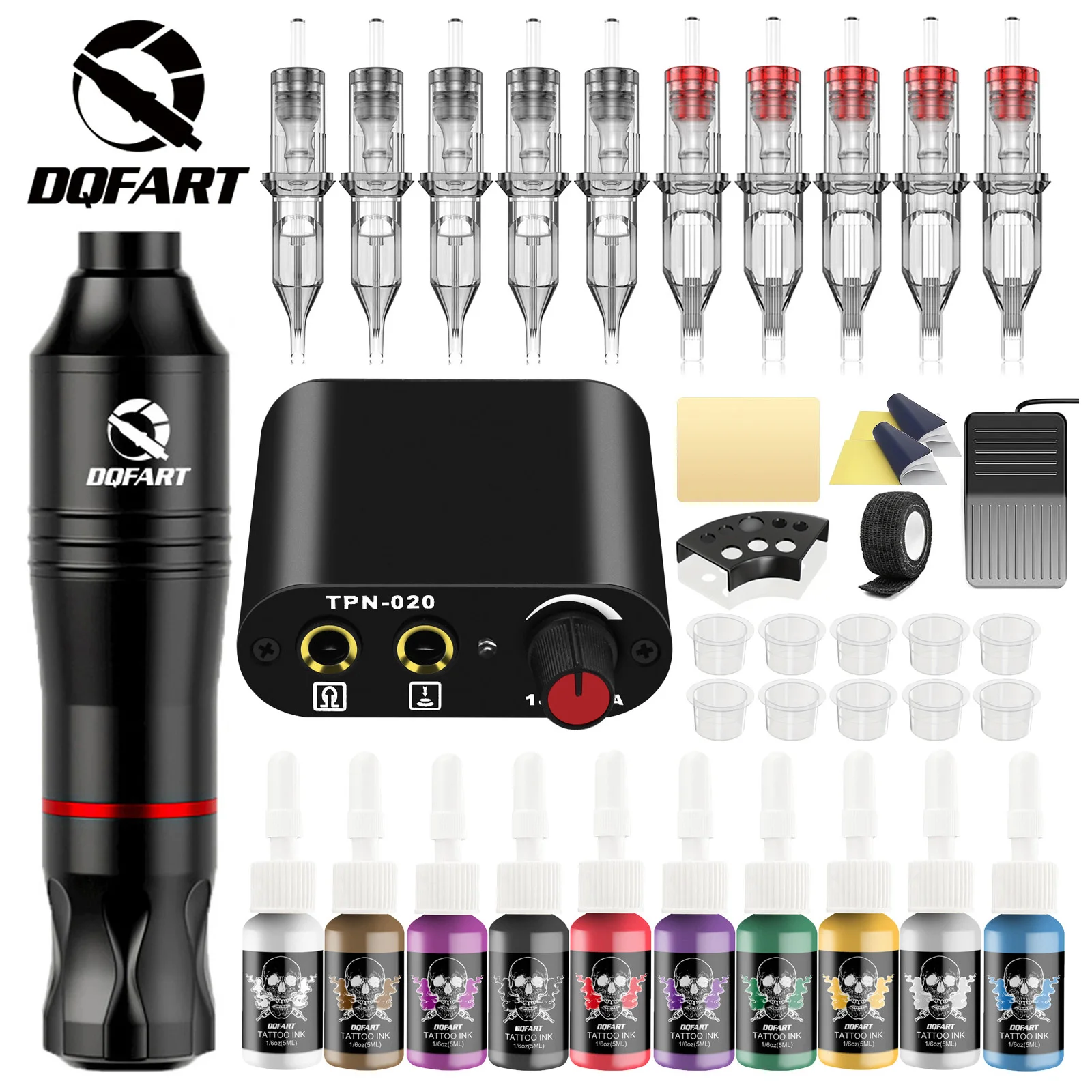

Professional Tattoo Kit Tattoo Pen Set Tattoo Ink Tattoo Power Supply Tattoo Machine Tattoo Needle Cartridge Beginner Tattoo Kit