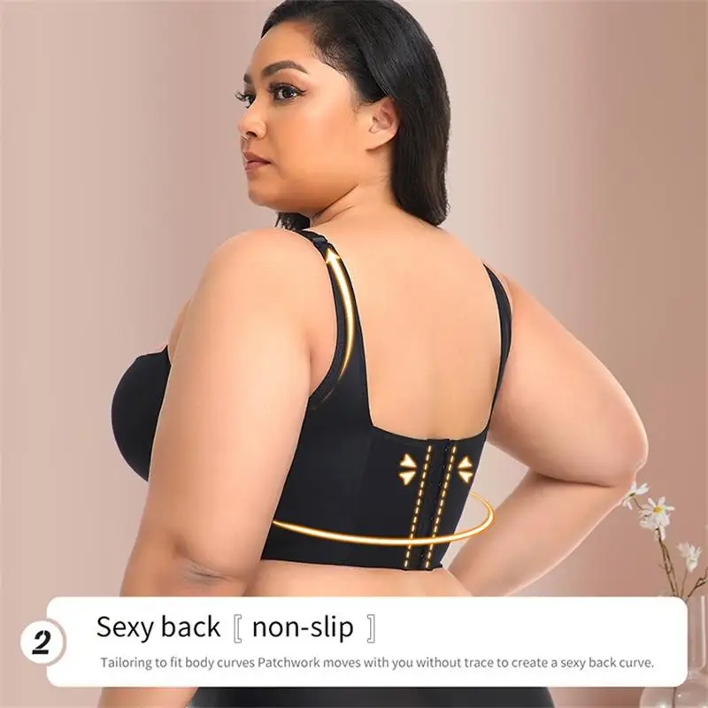 Push Up Bra Hides Side and Back Fat Deep Cup Extra Firm High Compression