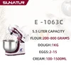 SUNATUR Kneader 5.5L Flour Dough Machine 110V/220V Stand Mixer 1300W Electric Pastry Blender Kitchen Machines Kneading 2