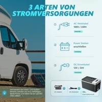 Комбинация охлаждающей коробки компрессора EUHOMY для холодильника-морозильной камеры с приложением и ЖК-дисплеем |   Портативный холодильник для кемпинга -20 ℃ ~20 ℃ — изображение 6