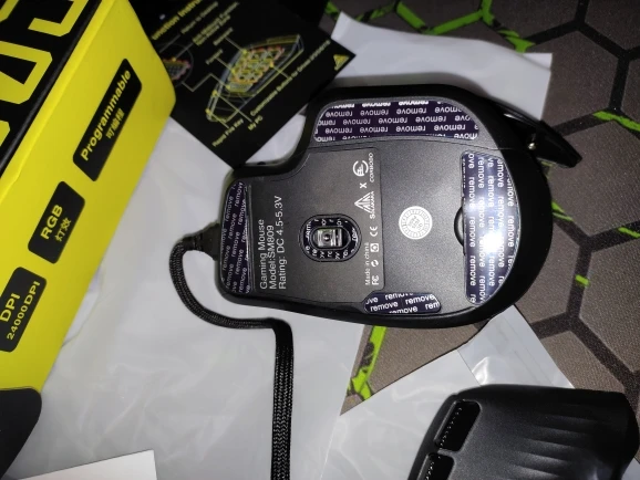 SOLAKAKA SM809 Wired RGB Gaming Mouse 22800 DPI MMO photo review