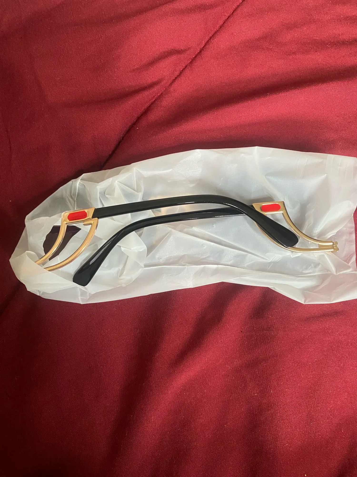 Irregular Rimless Sunglasses - Modern Cat Eye Fashion Eyewear photo review