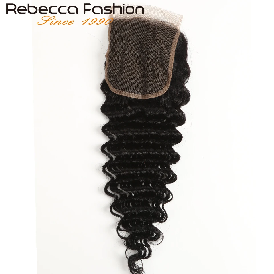 180D Deep Wave 4X4 Curly Human Hair Top Lace Closure Transparent Swiss Lace Bleached Knots Brazilian Deep Curly Closure human hair closure,human hair lace product