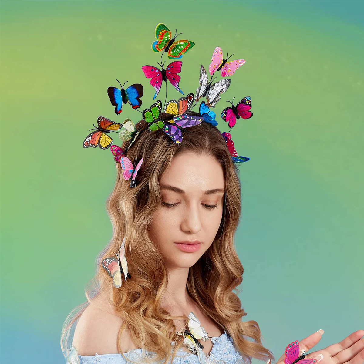 Fashion Hairband Headpieces Headdress Hair Ornaments Wedding Headwear Bride Ladies Wedding Butterfly Headband Hair Accessories ruoshui woman solid scrunchies hair rings girls hair ties ladies hair accessories headwear hair ornaments hairband tiara